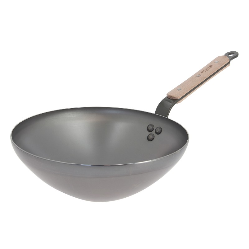 Wok En Acier Inoxydable 18 Cm Ou 20 Cm - Compatible Induction - Poignée Confortable - Anti-adhésif Et Facile à Nettoyer