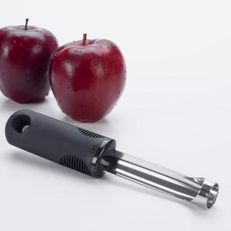 Vide-pomme en inox avec manche antidérapant ergonomique large