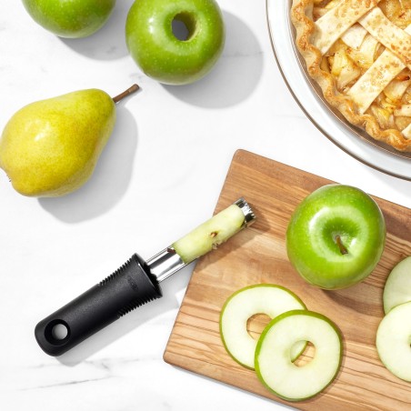 Vide-pomme en inox avec manche antidérapant ergonomique large