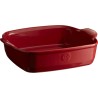 Plat à four carré 23,5 cm céramique Ultime Emile Henry couleur rouge Grand Cru