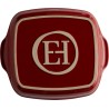 Plat à four carré 23,5 cm céramique Ultime Emile Henry couleur rouge Grand Cru