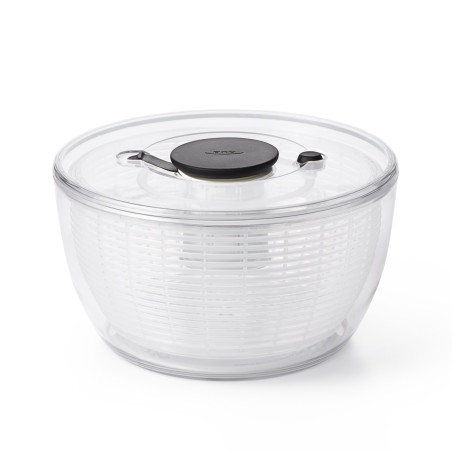 Essoreuse à salade transparente OXO 26 cm avec poussoir
