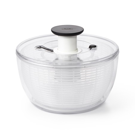 Essoreuse à salade transparente OXO 26 cm avec poussoir