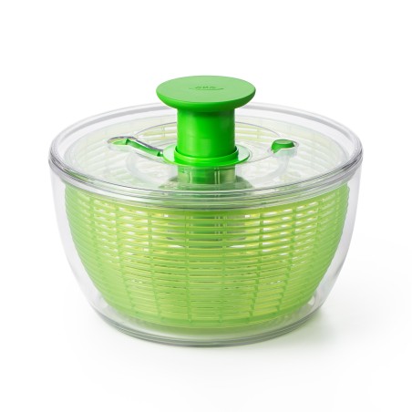 Essoreuse à salade OXO verte 26 cm avec poussoir ergonomique