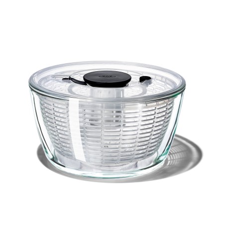 Essoreuse à salade en verre OXO 26 cm avec poussoir ergonomique