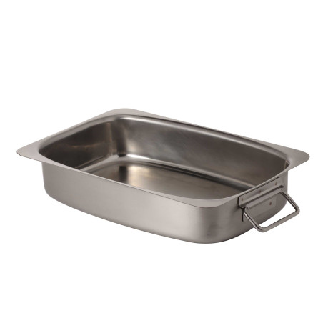 Plat à rôtir inox 35 cm avec fond diffuseur cuisinière plaque et four