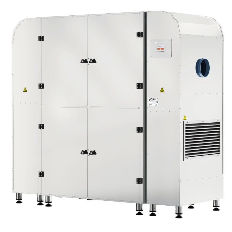 Déshydrateur professionnel inox 72 plateaux 25 m² triphasé 10 200 W