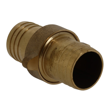 Raccord mâle et femelle à ailes laiton 26/34 cannelé pour tuyau de 25