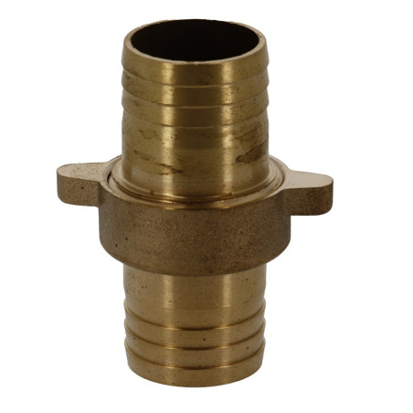 Raccord mâle et femelle à ailes laiton 26/34 cannelé pour tuyau de 25