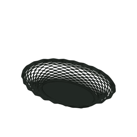 Corbeille à pain ovale petit modèle noir
