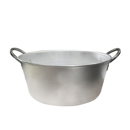 Bassine landaise alu 45 cm à gras et confiture 20 litres