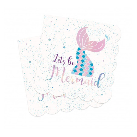 Serviette sirène x20 - ScrapCooking