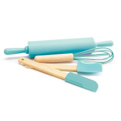 Kit pâtisserie 4 ustensiles enfant bleu - ScrapCooking
