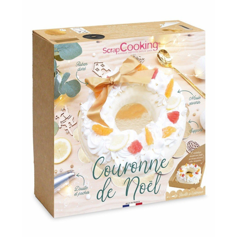 Kit moule bûche couronne de Noël - ScrapCooking
