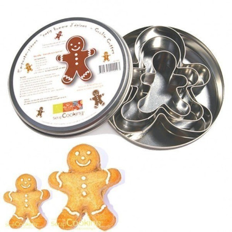 Boîte emporte-pieces petits hommes d'épices (x3) - ScrapCooking