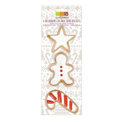 Découpoir inox doré gingerman canne étoile x3 - ScrapCooking