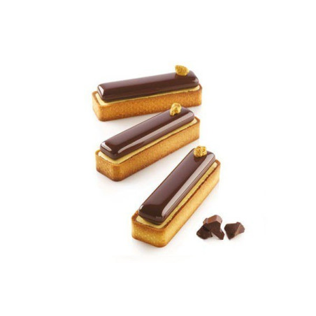 Kit Tarte Ring Rectangle 12x3,5cm x6 - Silikomart Professional