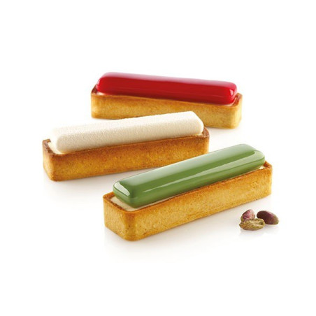 Kit Tarte Ring Rectangle 12x3,5cm x6 - Silikomart Professional