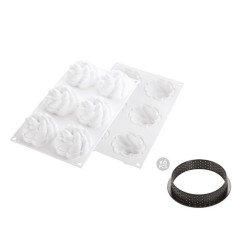 Kit Tarte Ring Fleur Michalak 8cm x6 - Silikomart Professional