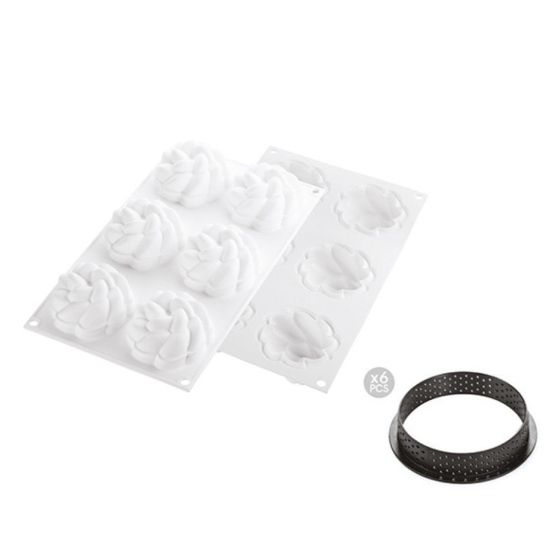 Kit Tarte Ring Fleur Michalak 8cm x6 - Silikomart Professional