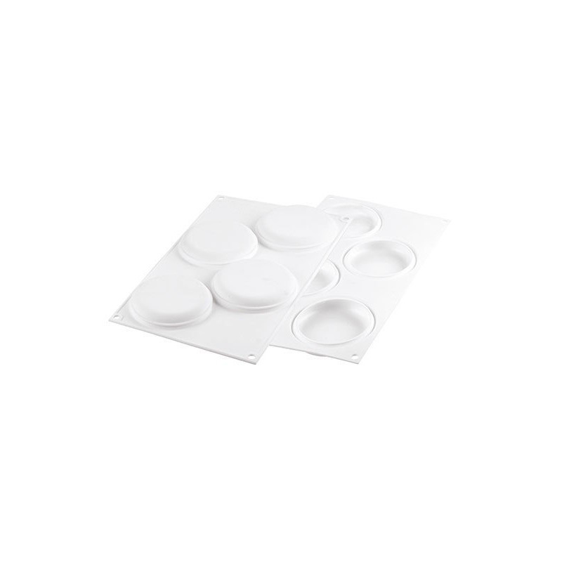 Moule décor rond 80ml x4 - Silikomart professional