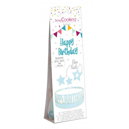 Déco gâteau Happy Birthday - ScrapCooking
