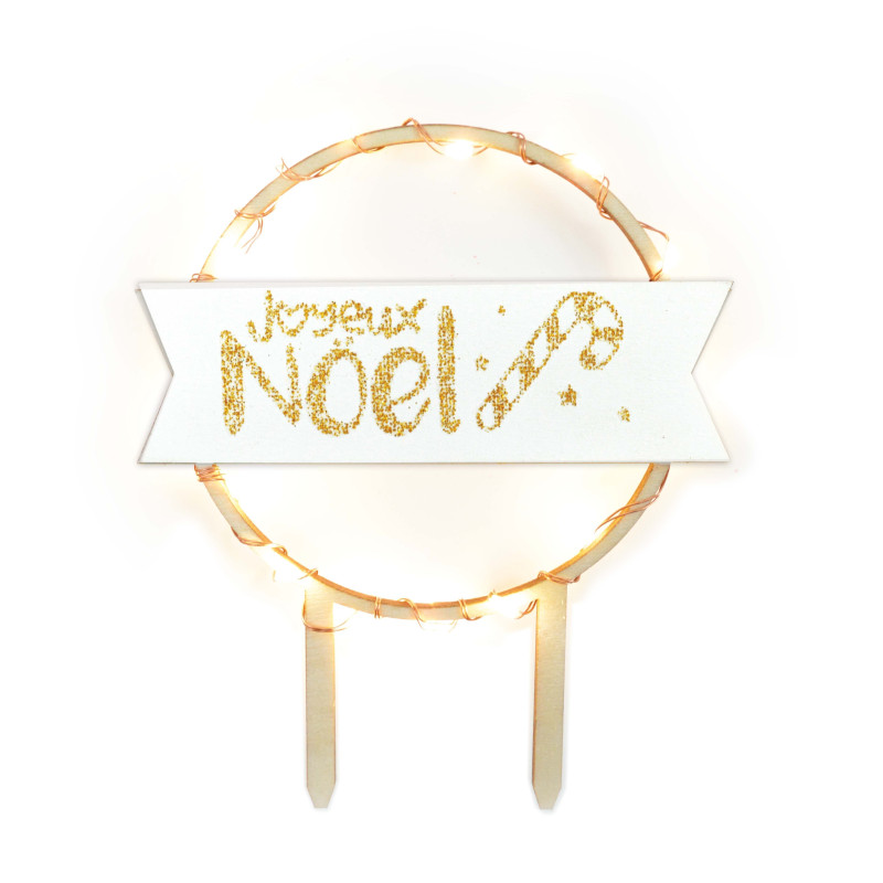 Cake Topper LED Joyeux Noël - ScrapCooking