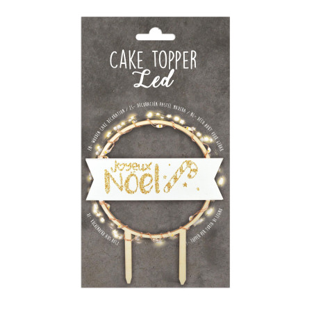 Cake Topper LED Joyeux Noël - ScrapCooking