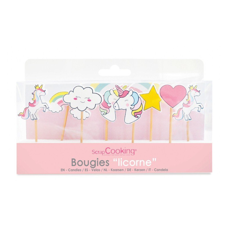 Bougie Licorne x8 - ScrapCooking