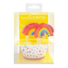 Caissette et cake topper Rainbow x24 - ScrapCooking