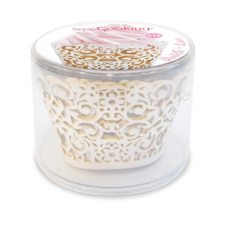 Contour cupcake Dentelle x12 - ScrapCooking
