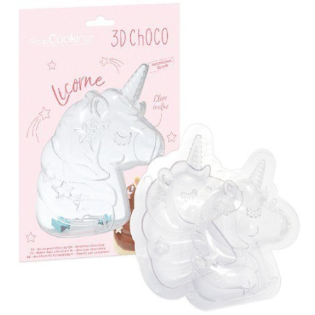 Moule 3D choco Licorne - ScrapCooking
