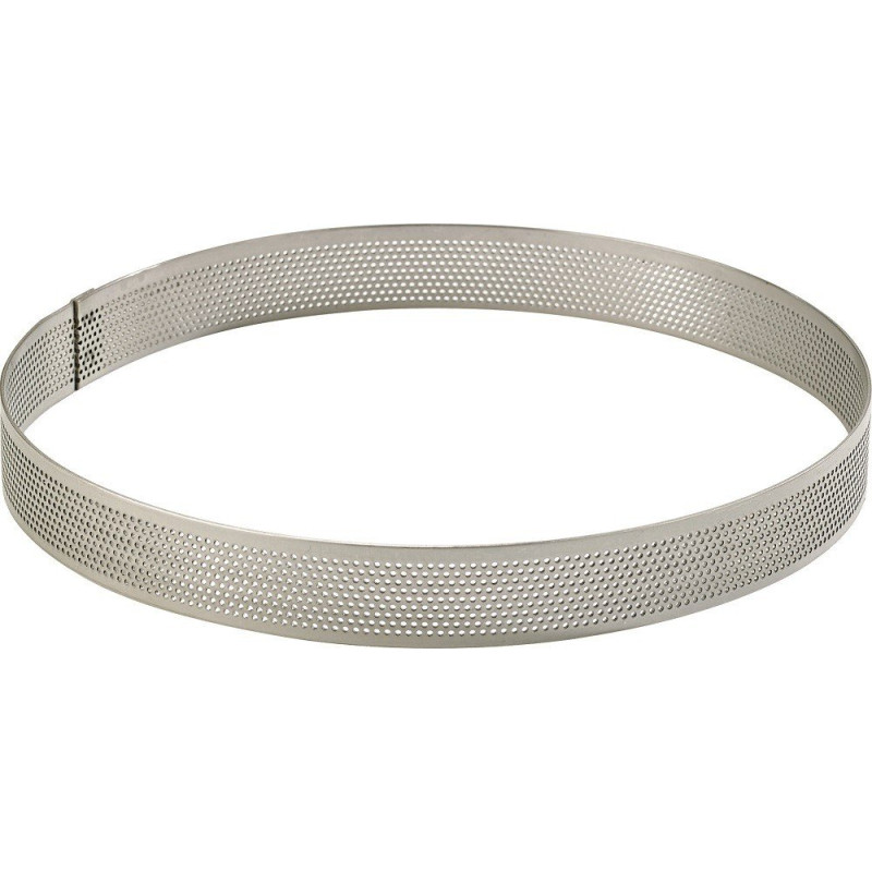 Cercle perforé inox 8cm H2cm