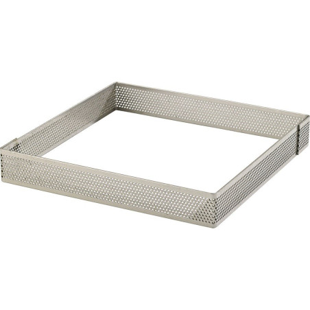 Carré perforé inox 10cm H2cm