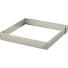 Carré perforé inox 10cm H2cm