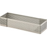 Rectangle perforé inox 10x4cm H2cm
