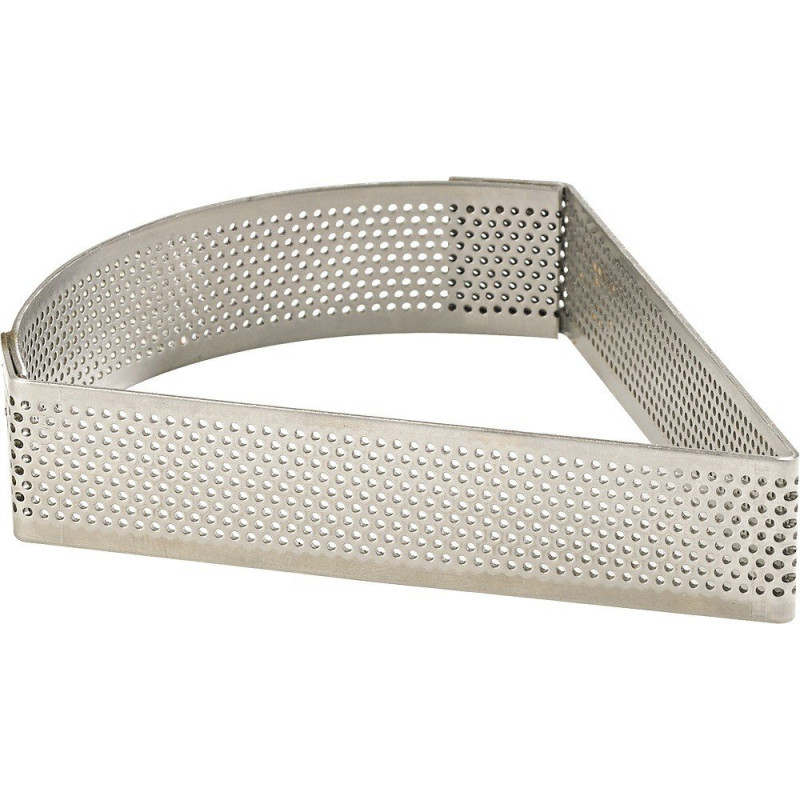 Triangle perforé inox 12x10,5cm H2cm