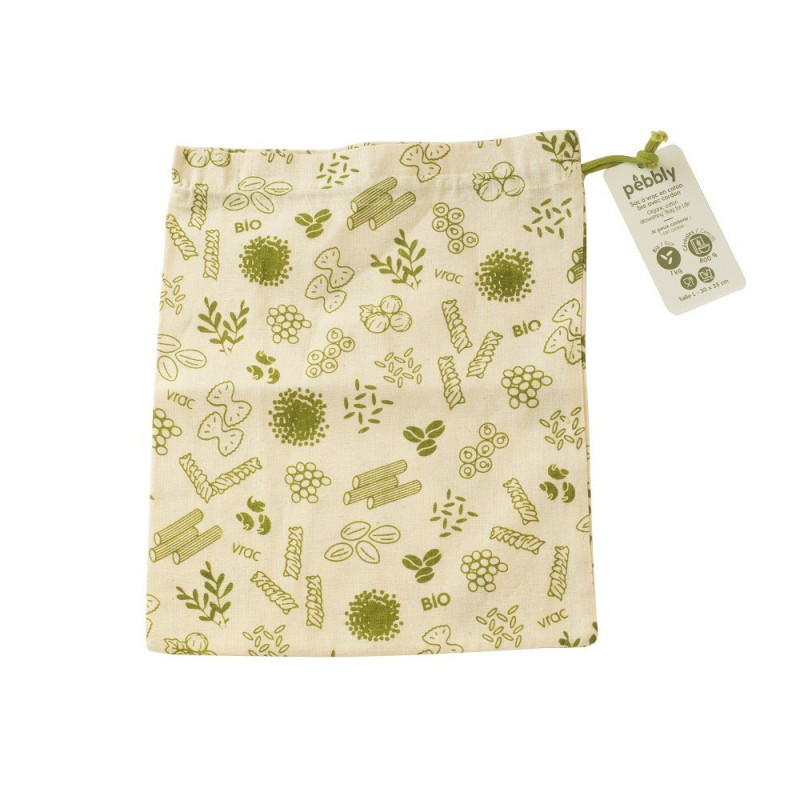 Sac à vrac coton bio 25x30cm - Pebbly