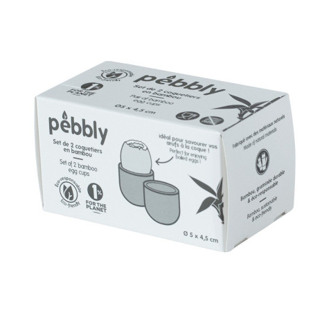 Set coquetier bambou x2 - Pebbly