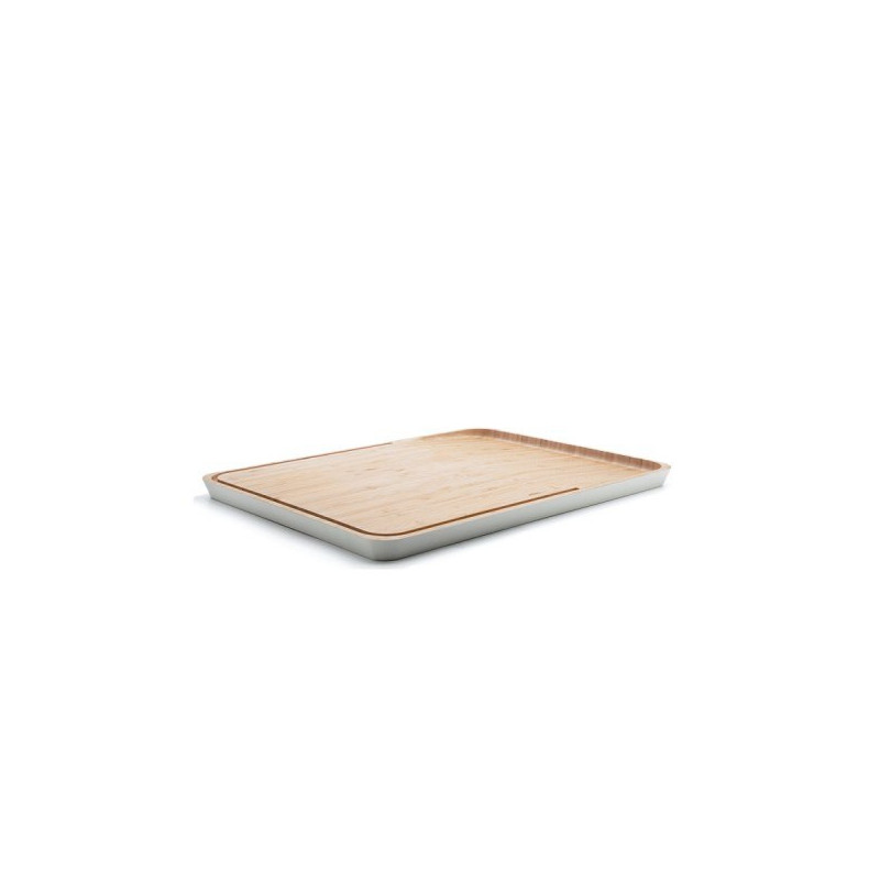 Planche à découper bambou blanc L - Pebbly