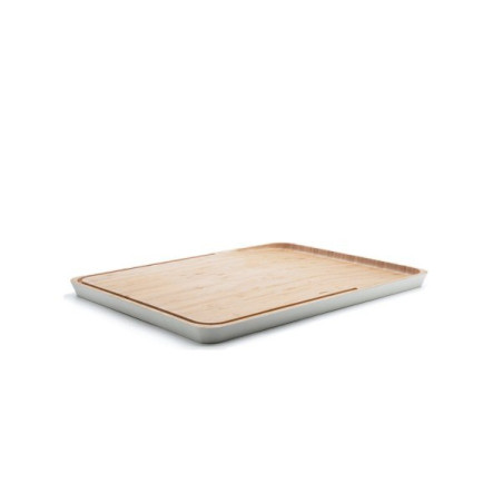 Planche à découper bambou blanc L - Pebbly