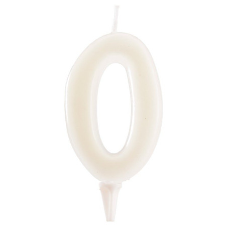 Bougie chiffre 0 fluorescente - DeKora