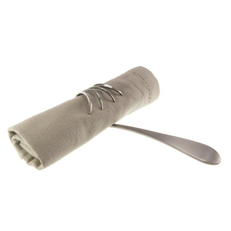 Rond de serviette Fourchette roulé inox x4 - Lebrun