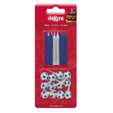 Bougie anniversaire Football x12 - DeKora