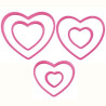 Emporte-pièce coeur plastique x6 - Wilton