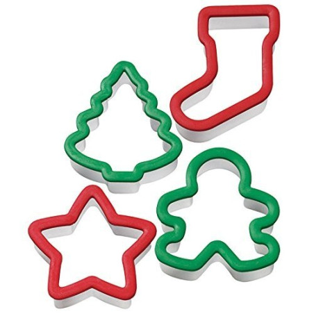 Set 4 emporte-pièces plastique Noël - Wilton