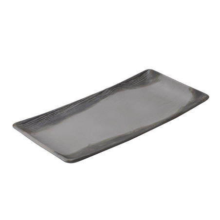 Assiette rectangle 30cm Poivre Arborescence - Revol