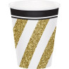 Gobelet Black & Gold jetable x8 - Anniversary House