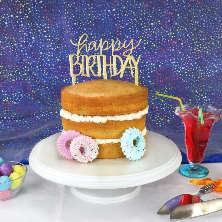 Décor gâteau Happy Birthday Moderne - PME