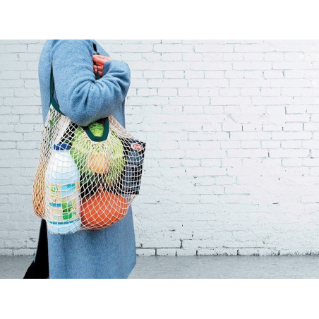 Sac pliable coton filet SACHA bleu - Cookut